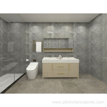 Modern Luxury Bath Furniture Gold Bathroom Vanity Cabinet